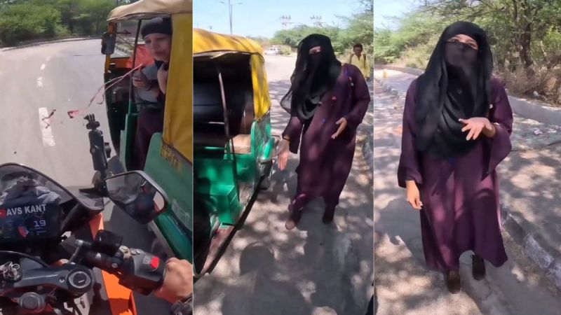 Girl Gutka Spit on Bike Viral Video