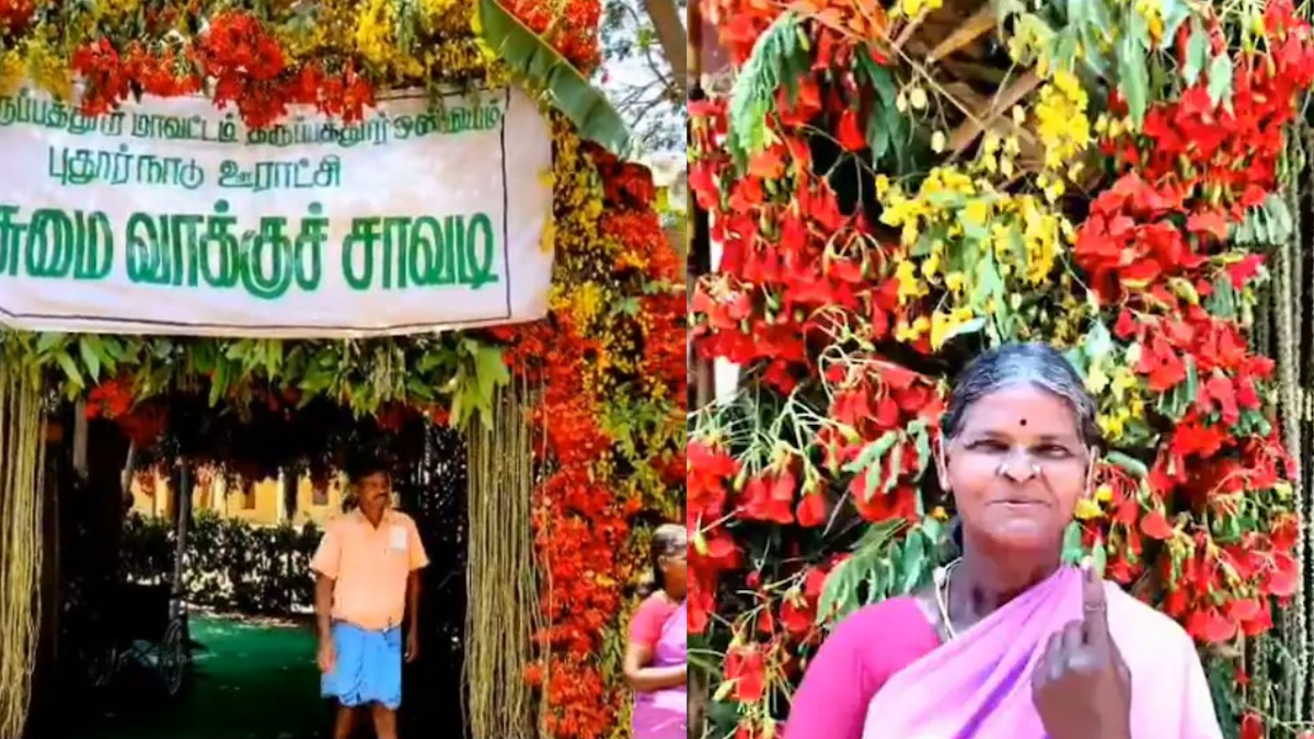 Green Polling Booth In Tamil Nadu