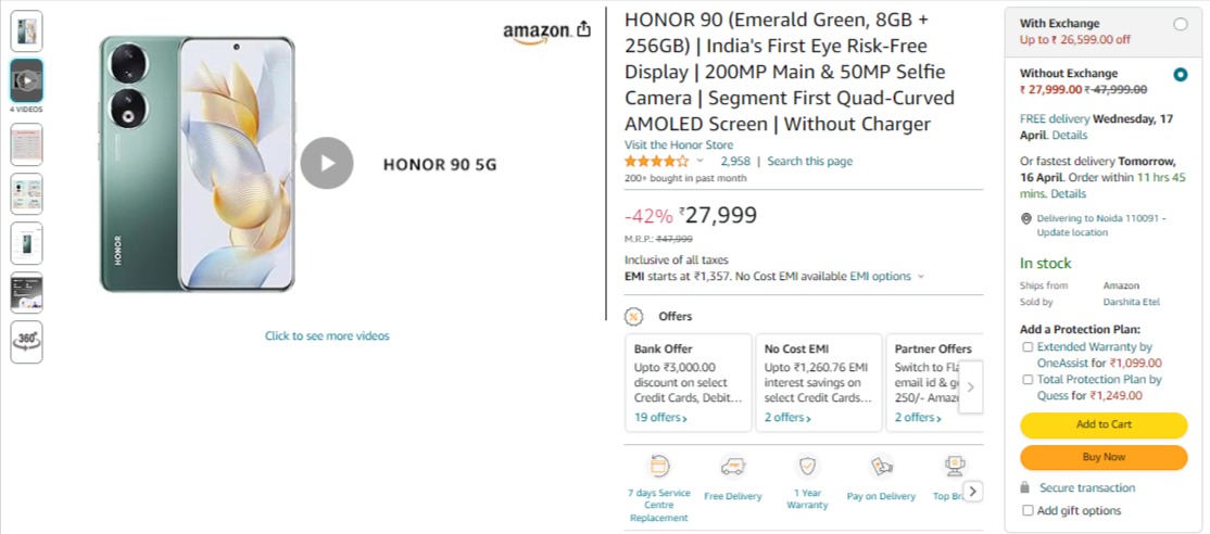 Honor 90 discount