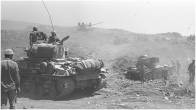 Israeli Tanks Advancing On Golan Heights In 1967