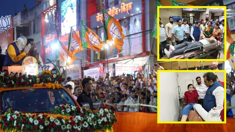 Jabalpur PM Modi Road Show Stage Collapse