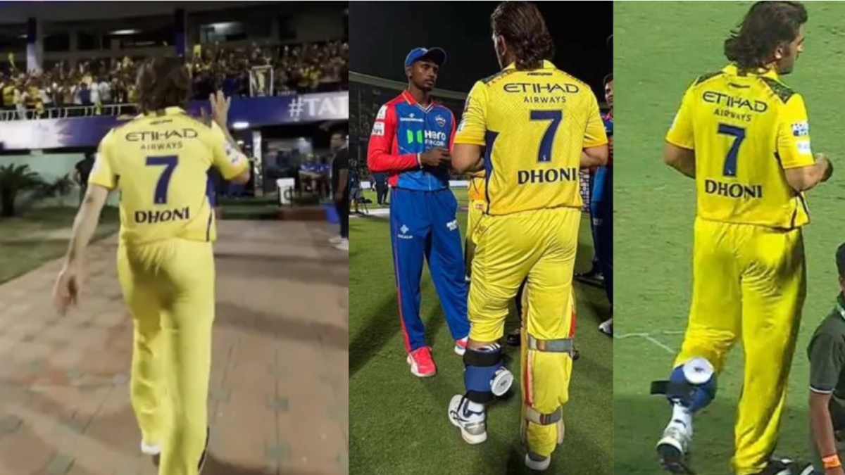 IPL 2024 MS Dhoni Injury CSK New Video Ice Pack on Leg Thala Limping Chennai Super Kings