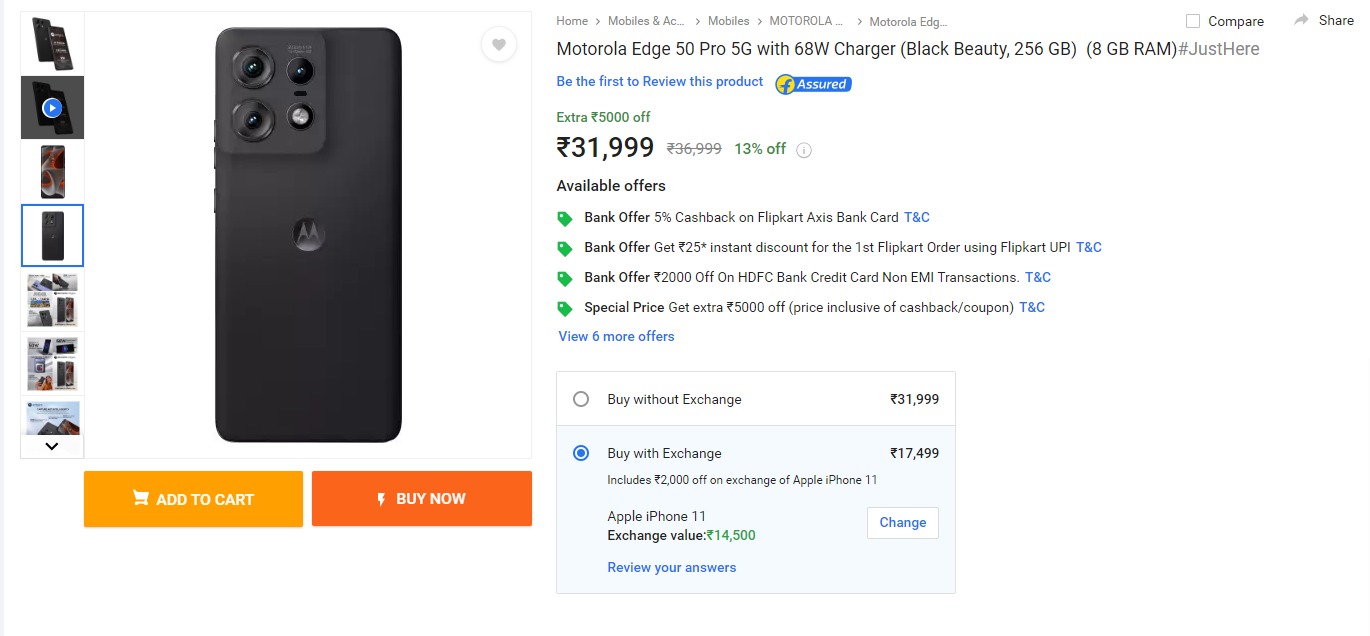 Motorola Edge 50 Pro Discount Offer