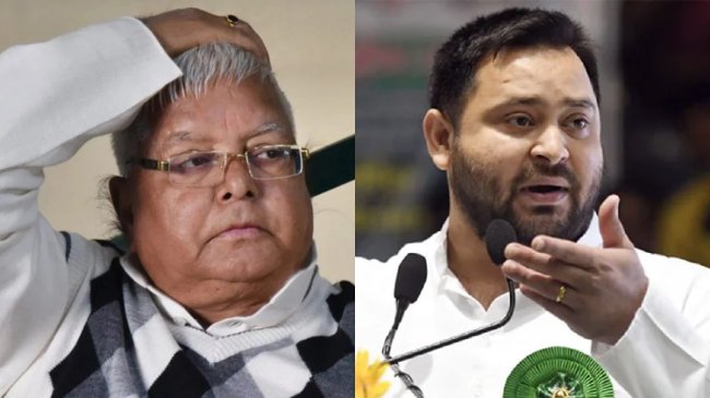 RJD supremo Lalu Yadav and Tejashwi Yadav