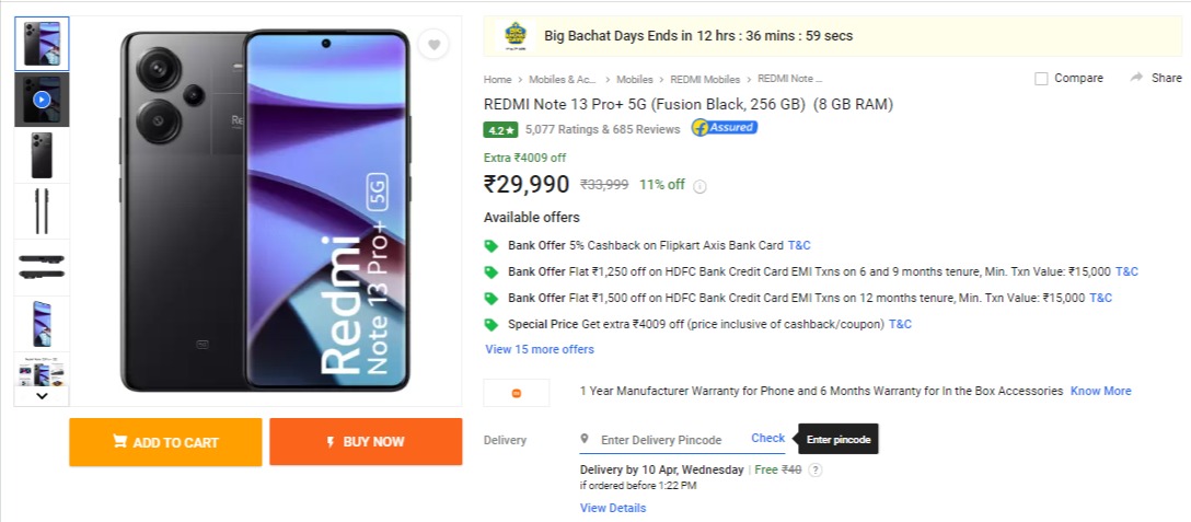 Redmi Note 13 Pro Plus Price in India