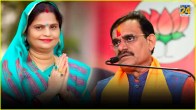 SP candidate Meera Deepnarayan Yadav and BJP candidate VD Sharma