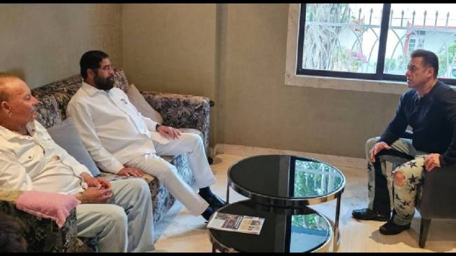 Eknath Shinde Meets Salman Khan Eknath Shinde Meets Salman Khan