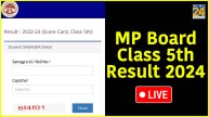 MP Board Class 5th Result 2024 Live
