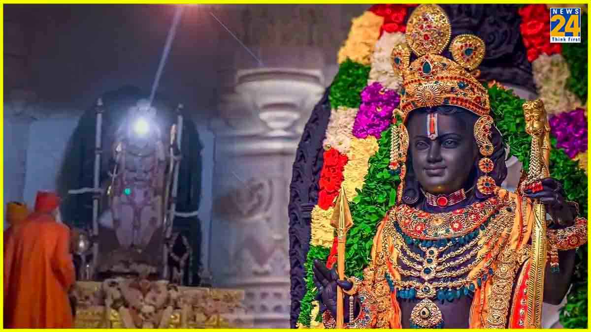 Ram Lalla Surya Tilak: रामलला का सूर्य तिलक हुआ, राम मंदिर से अद्भुत वीडियो सामने आया