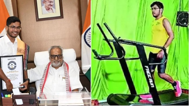 Treadmil Running World Record Sumit Kumar Rourkela Odisha Treadmil Running World Record Sumit Kumar Rourkela Odisha
