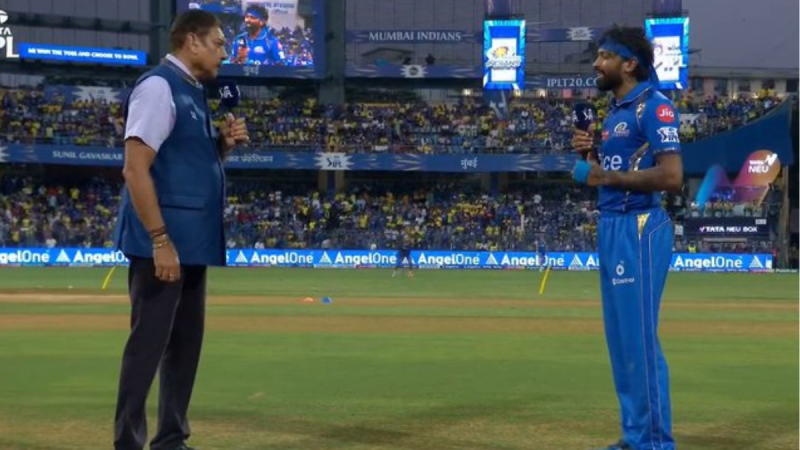 ipl 2024 mi vs csk hardik pandya forgets bowling or batting first toss