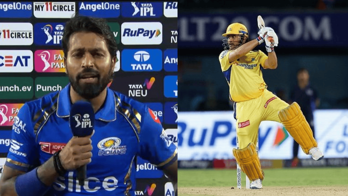 IPL 2024 mi vs csk ms dhoni hardik pandya man behind the stumps telling what to do