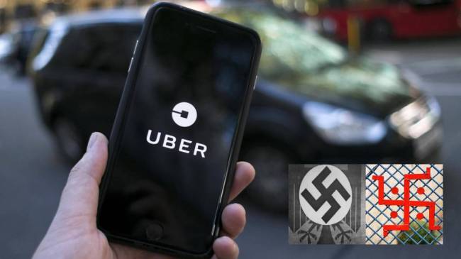 uber swastik controversy