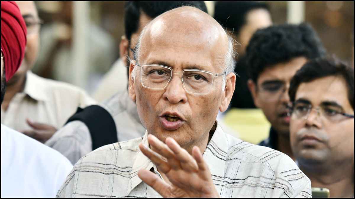 Abhishek Manu Singhvi speaks to the media