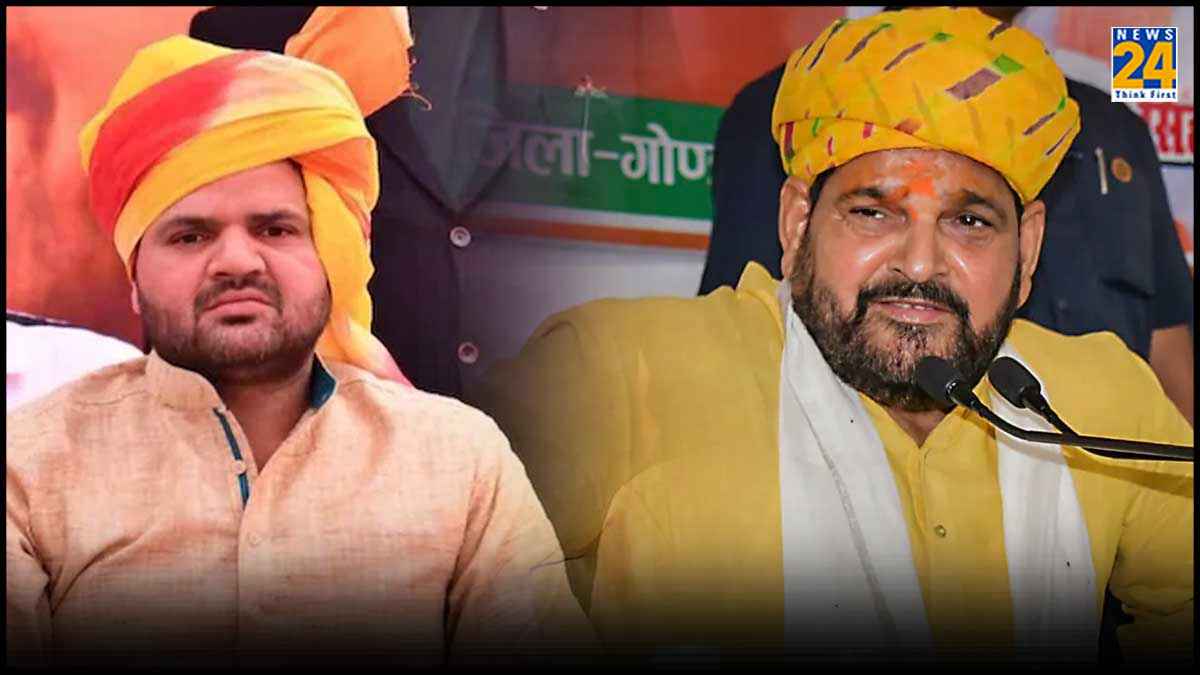 Brij Bhushan Singh and his son