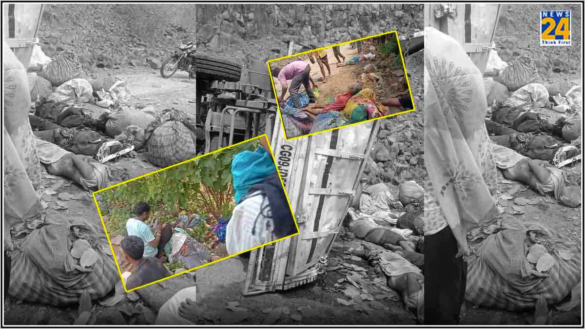 18 लोगों की मौत, पिकअप 20 फीट गहरी खाई में गिरी; छत्तीसगढ़ के कवर्धा में भीषण हादसा