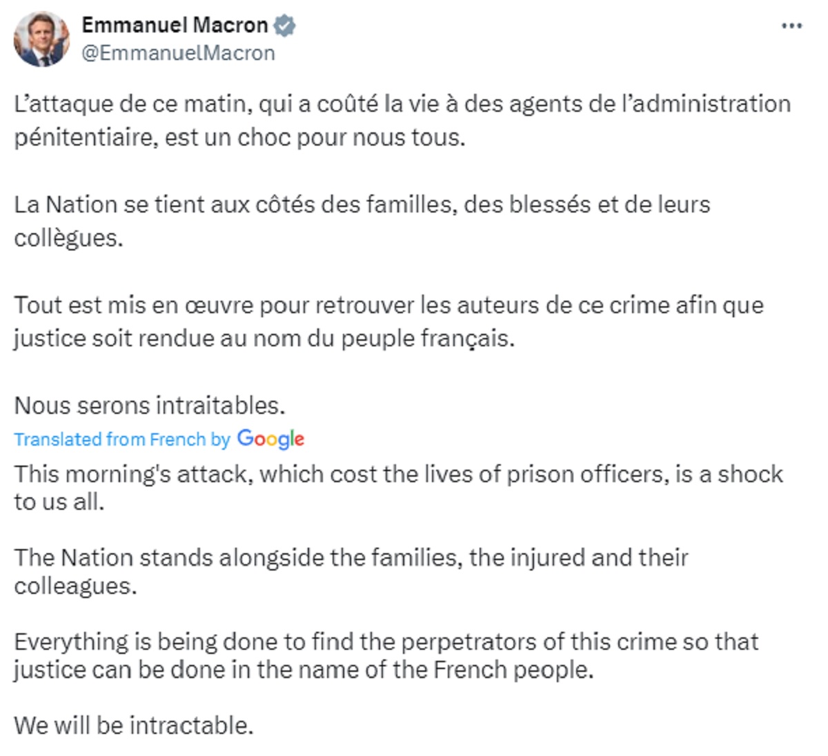 Emmanuel Macron X Post