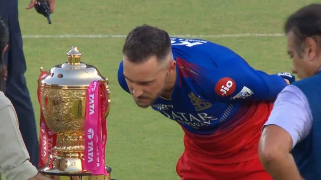 Faf du Plessis IPL Trophy