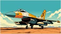 Vector Illustration Of A Fighter Jet