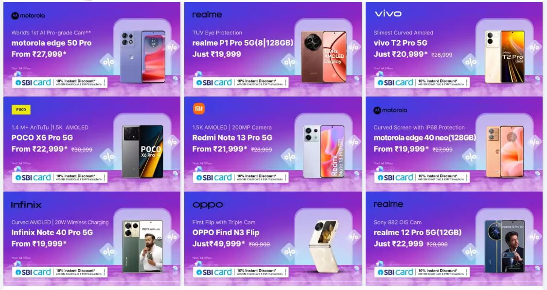 Flipkart Big Saving Days Sale Smartphones best deals and offers in India