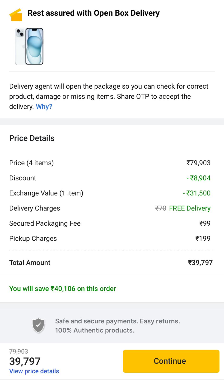 Flipkart Discount offer on iPhone 15