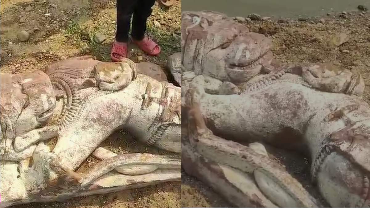 Lord Narasimha Ancient Statue Found Indravati River