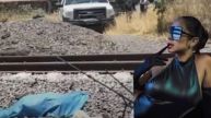 Model die on railway Track