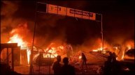 Refugee Camp Caught Fire In Israeli Strike