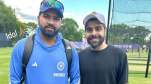 Rohit Sharma With Net Bowler Siddarth Matani