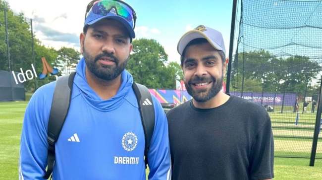 Rohit Sharma With Net Bowler Siddarth Matani Rohit Sharma With Net Bowler Siddarth Matani