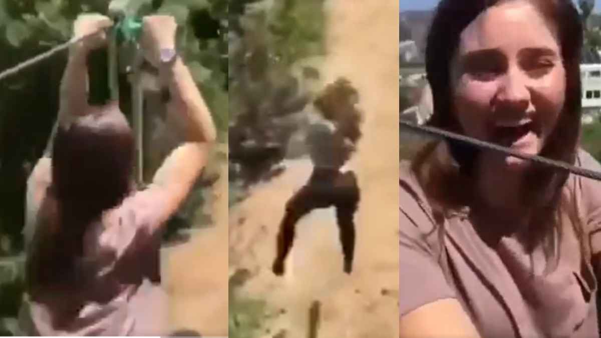 Viral Video : रोपवे का लुत्फ उठाना चाहती थी महिला टूरिस्ट, अचानक धड़ाम गिरी नीचे