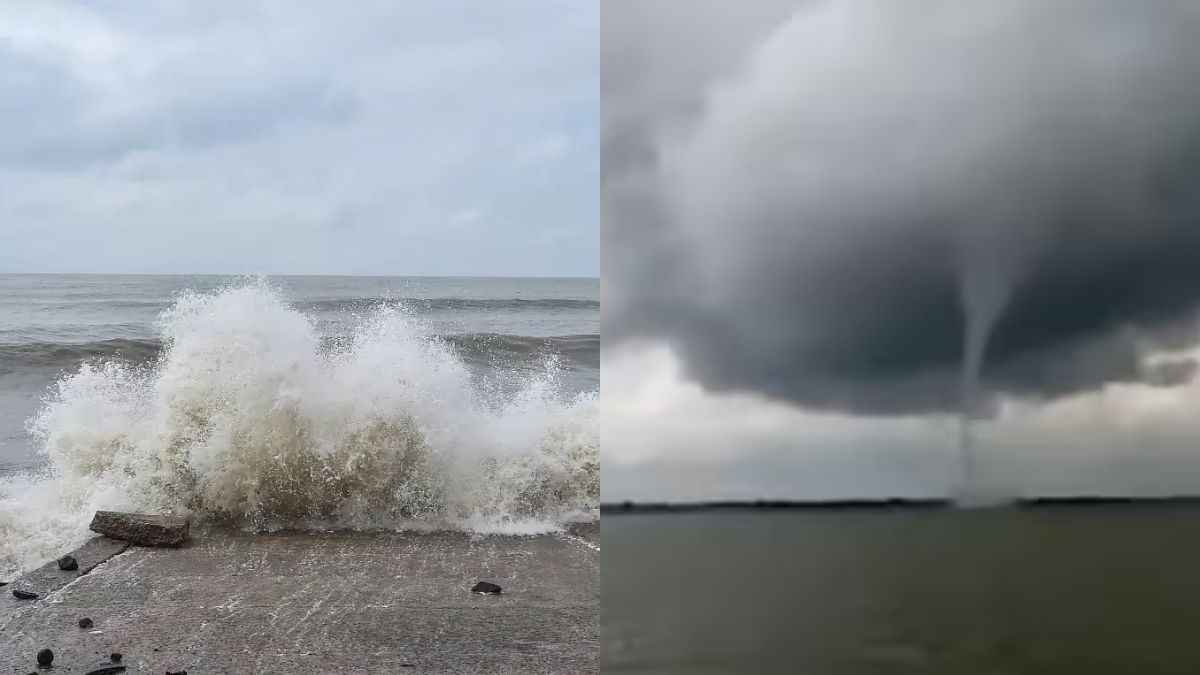 तूफान के ये वीड‍ियो देख डर जाएंगे! आसमान में बादल के बवंडर, Remal ने मचाई तबाही