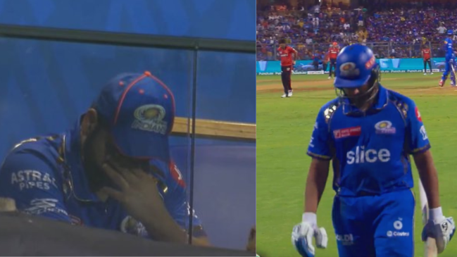 ipl 2024 rohit sharma crying video viral mi vs srh fans reaction