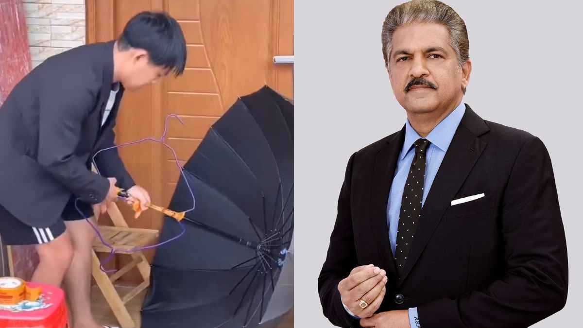 बारिश से बचने के लिए शख्स का जुगाड़ देख आनंद महिंद्रा हुए गदगद, बोले- ये गजब आइडिया है