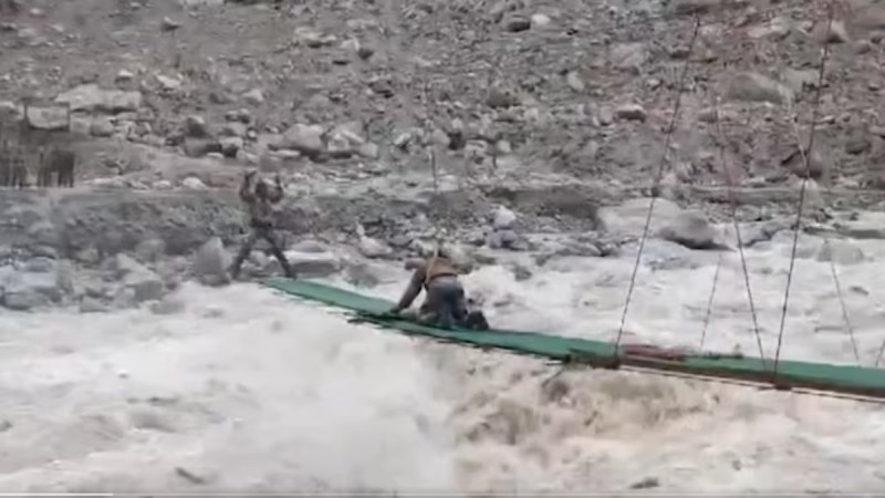 Army built Suspension Bridge in Sikkim