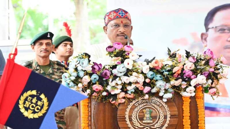 Chhattisgarh CM Vishnudev Sai Attended NCC Ceremony