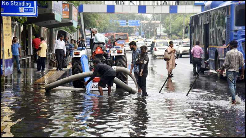 Drainage clearance work underway at the waterlogged ITO area