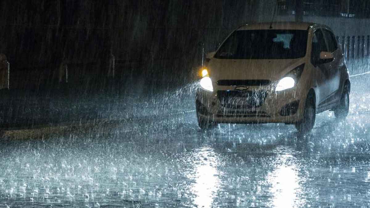 Drive in rain