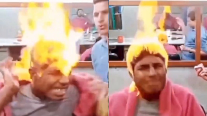 Fire cutting Viral Video