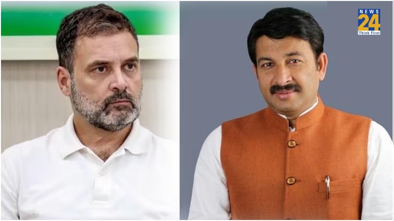 Manoj Tiwari And Rahul Gandhi (File Photo)