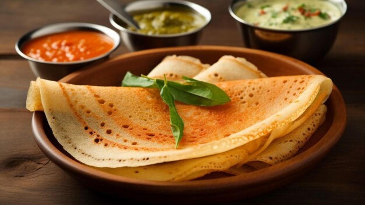 Onion Dosa made with wheat flour