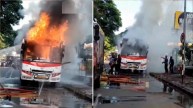 Private Bus Caught Fire Video Viral