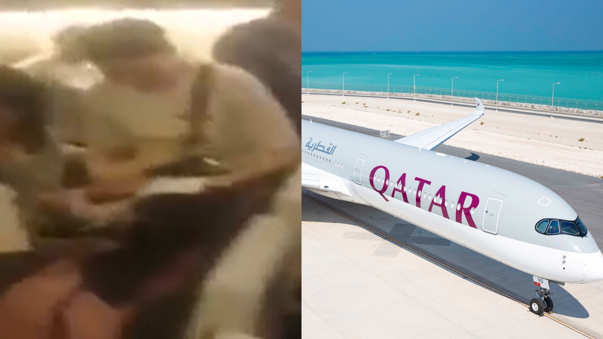 Qatar Airways flight Passengers Video