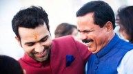 Rohit Sharma With Dinesh Lad