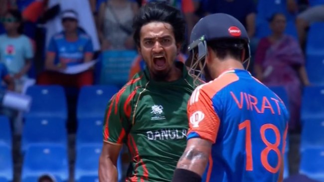 Tanzim Hasan Sakib Virat Kohli Tanzim Hasan Sakib Virat Kohli