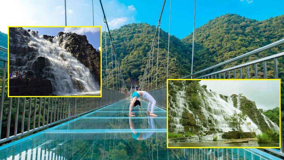 Tirathgarh Waterfall Glass Bridge in Bastar