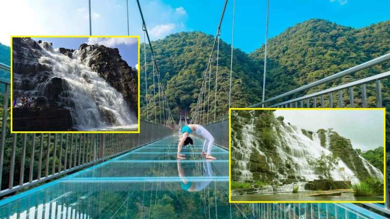 Tirathgarh Waterfall Glass Bridge in Bastar