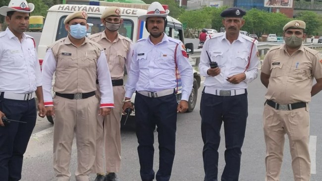 gurugram traffic police advisory