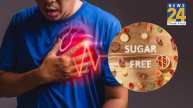 sugar free products risk heart attack