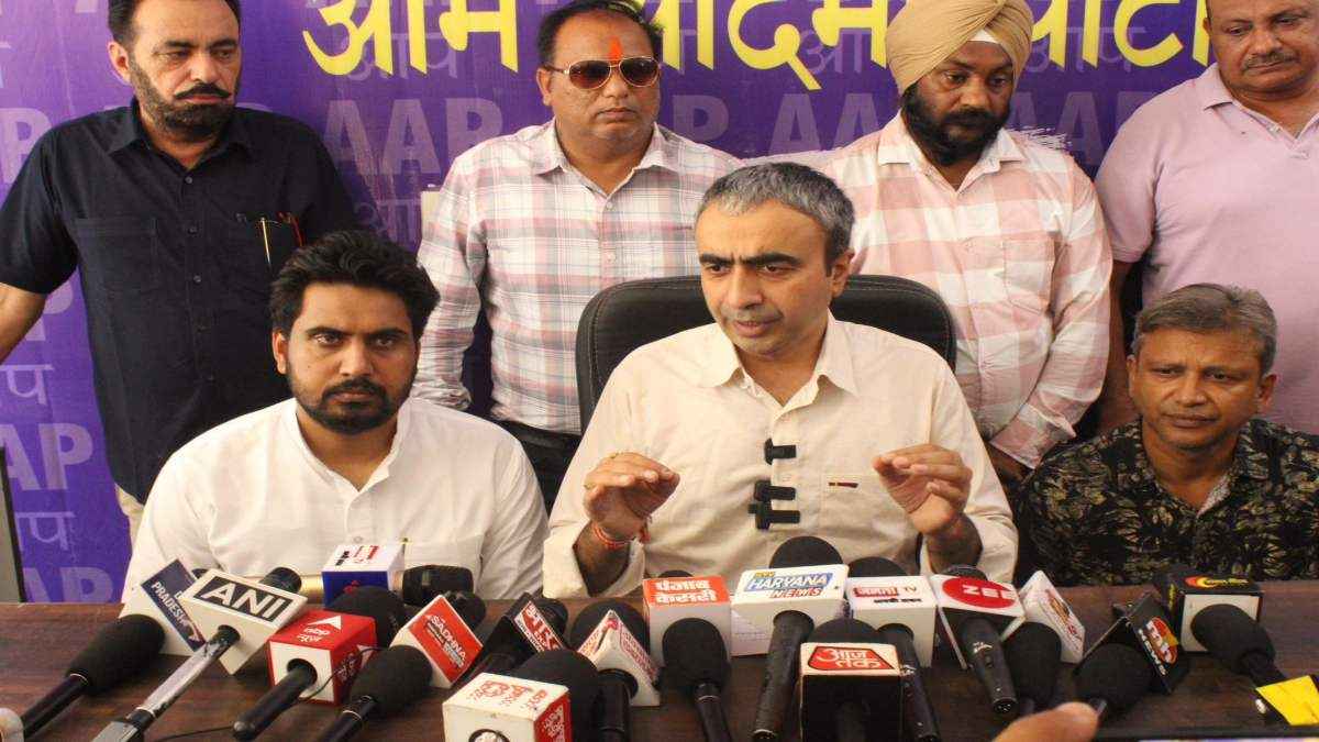 AAP Leader Anurag Dhanda Attack on Haryana Govt AAP Leader Anurag Dhanda Attack on Haryana Govt